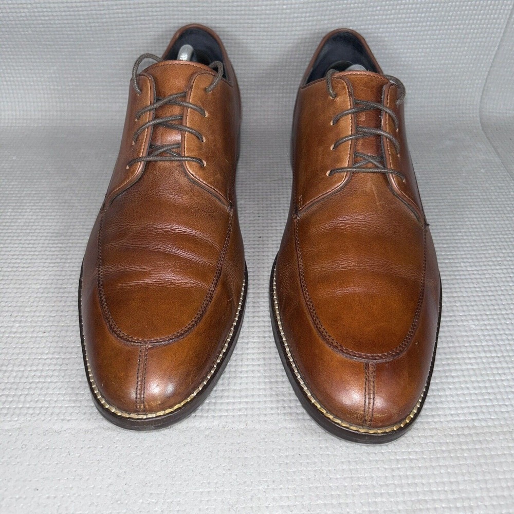 Cole‎ Haan Dress Shoes Mens 11 Grand Lenox Hill Split Oxford Tan Brown Leather
